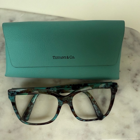 Tiffany & Co. Accessories - Tiffany & Co. Teal and Brown Patterned Glasses